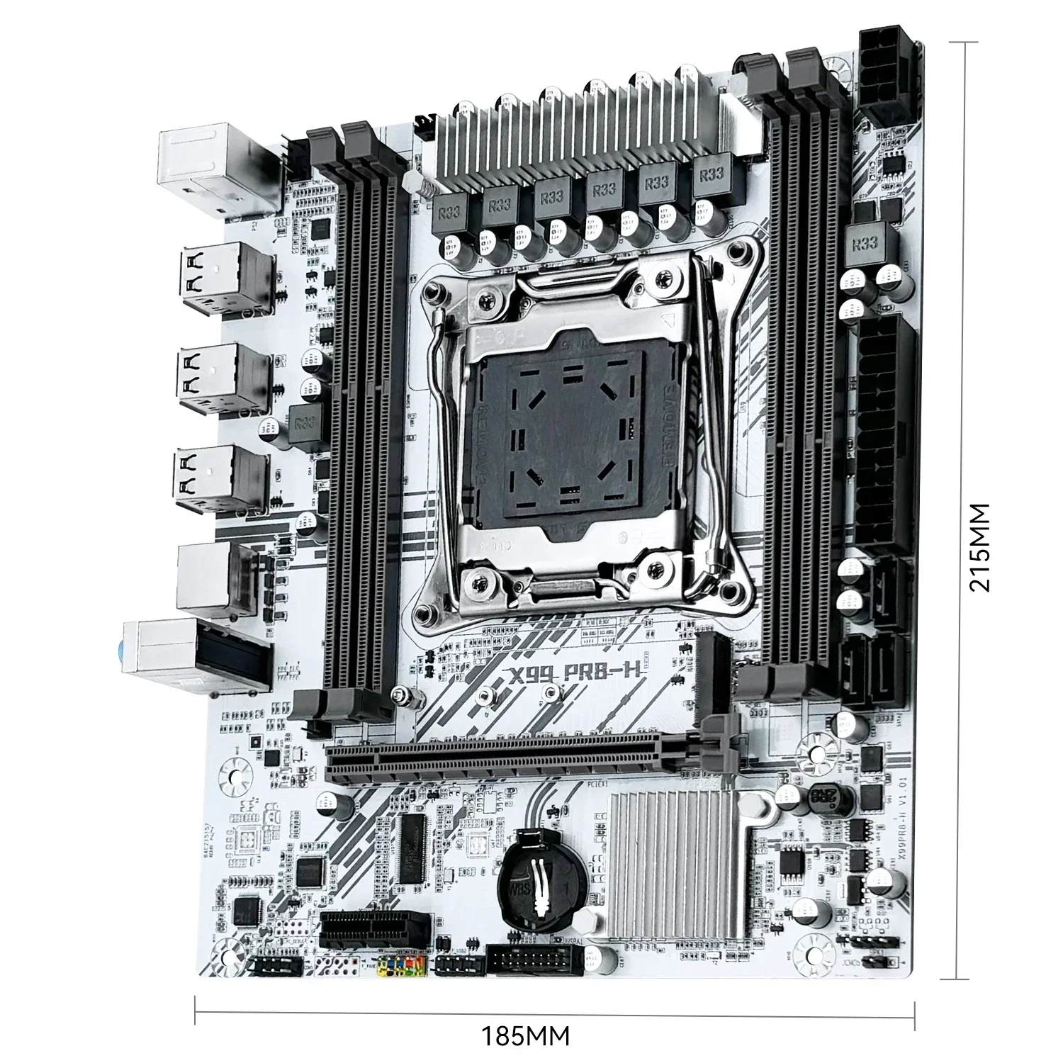 MACHINIST X99 Motherboard Combo LGA 2011-3 Xeon E5 2676 V3 CPU DDR3 16GB RAM Memory Set NVME M.2 USB2.0 White PR8-H M-ATX