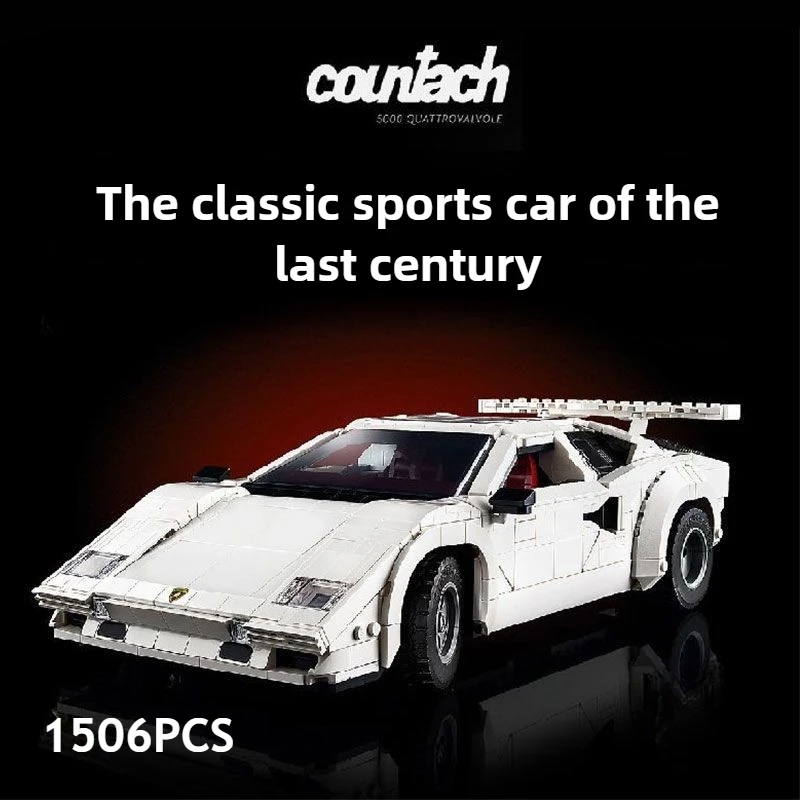 1506PCS Technical Lambor Countach 5000 Quattrovalvole Super Speed Car Building Blocks Construction Toys Gift For Boy Kids