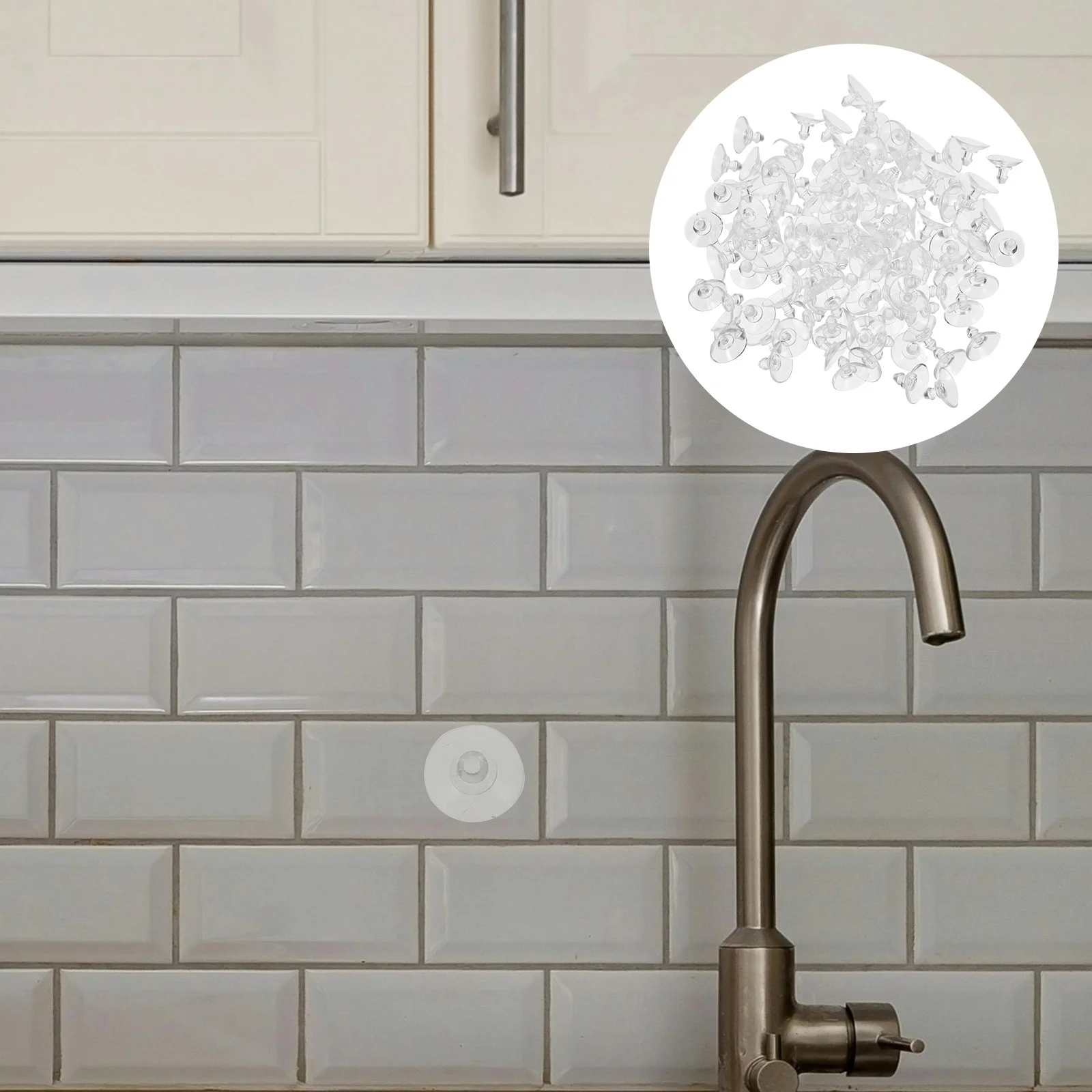 

100pcs 19Mm Glass Table Suction Cups Clear Mini Suckers Anti-Slip Strong Hold - Reusable For Windows Glass Decor