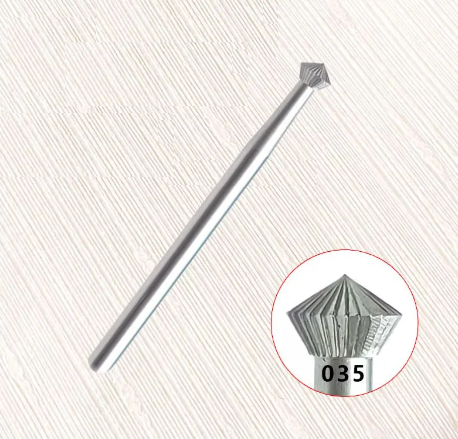 

253 90 ° Стальной резак для подшипников Hart Bur, ювелирные изделия, установка камня, кольцо, сиденья, вращающийся режущий бор, 6 шт./кор., наборы заусенцев для ювелирных изделий, хвостовик 2,35