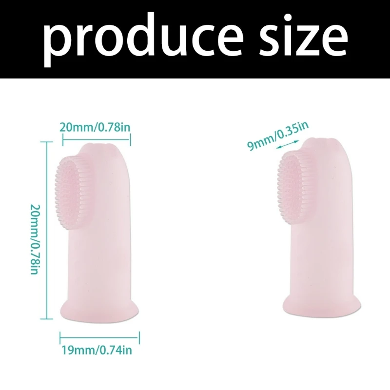 J15U Sikat Gigi Jari Bayi Silikon untuk Latihan Tumbuh Gigi Perawatan Lembut Pijat Pembersih Kebersihan Bayi Aman