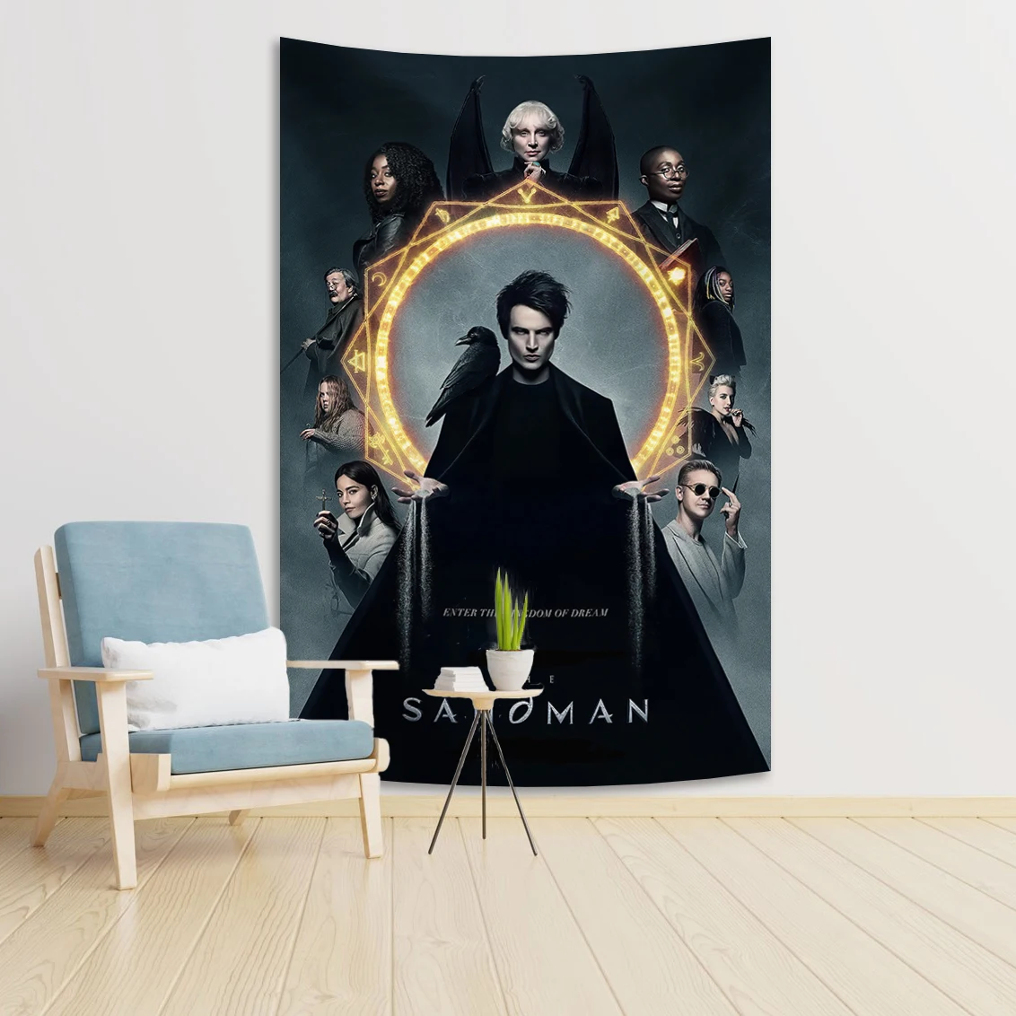 Suspense Drama Tapestry Living Room Bedroom Background Decor The Sandmans Series Poster Printed Wall Hanging Home Decor