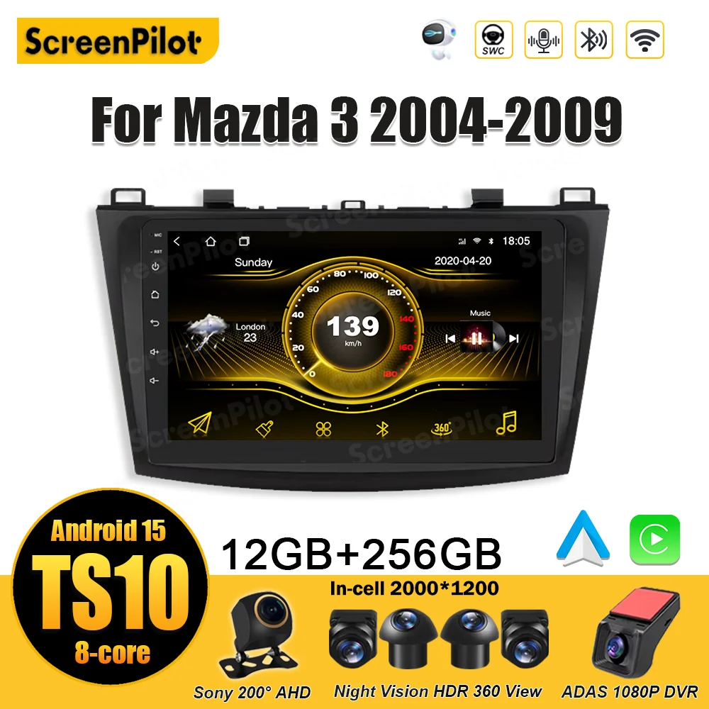 

Android 15 Stereo For Mazda 3 2010 - 2013 Touch Screen Head Unit Car Radio Multimedia Video Player Android Auto GPS Navigation