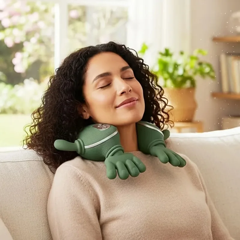 

Back and neck massager, heat-simulated massager, hand-shaped design,