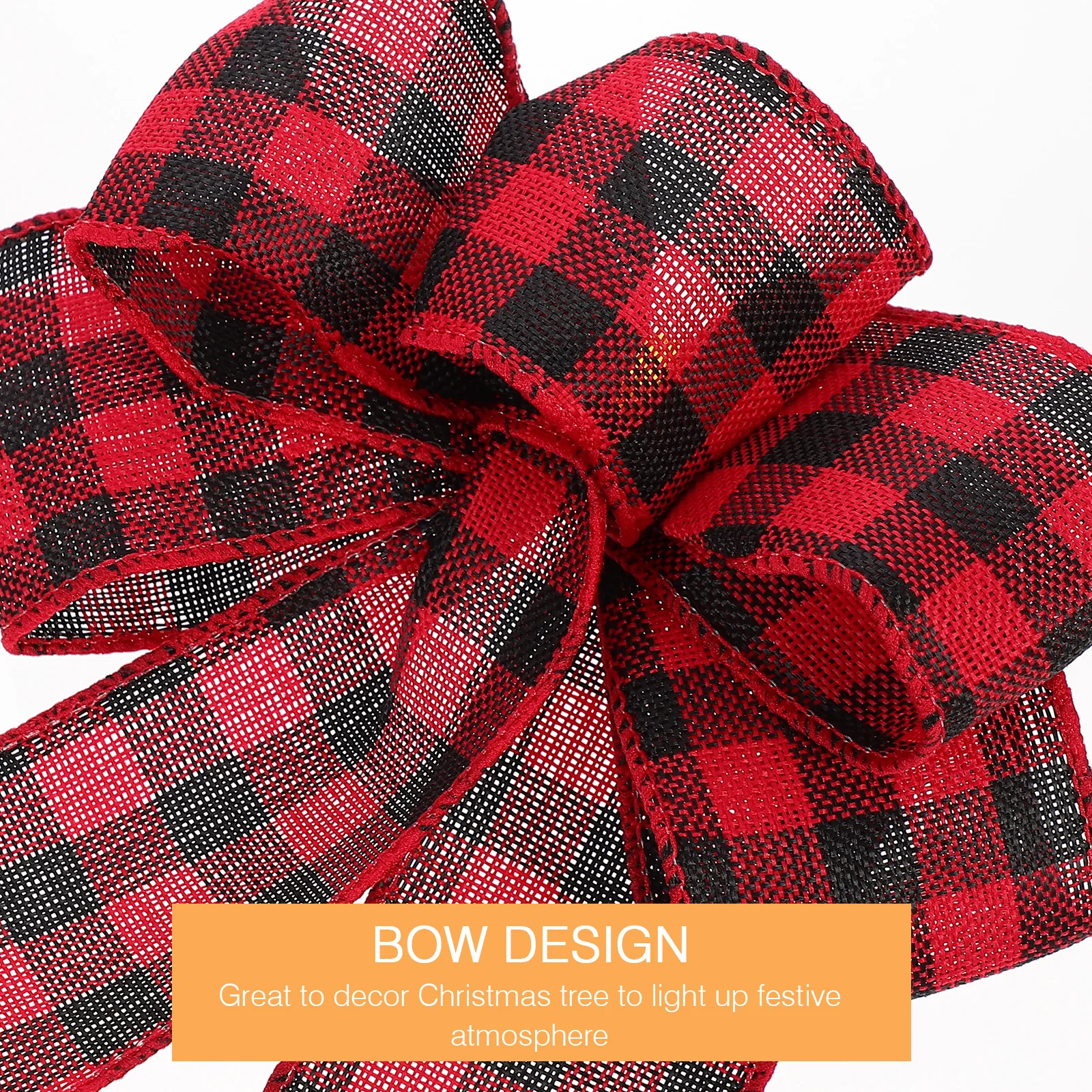 

6Pcs Christmas Bows Fabric Lightweight Decorative Bows for Xmas Tree Garland Porch Holiday Festival Supplies Decorations