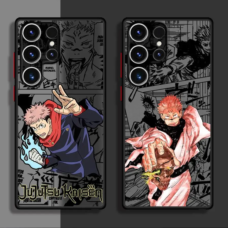 Cartoon Jujutsus Yuji Case for Samsung Galaxy S26 S20 FE S23 FE S22 S24 Plus S21 Note 20 Ultra 10+ S25 Ultra Funda Back Phone