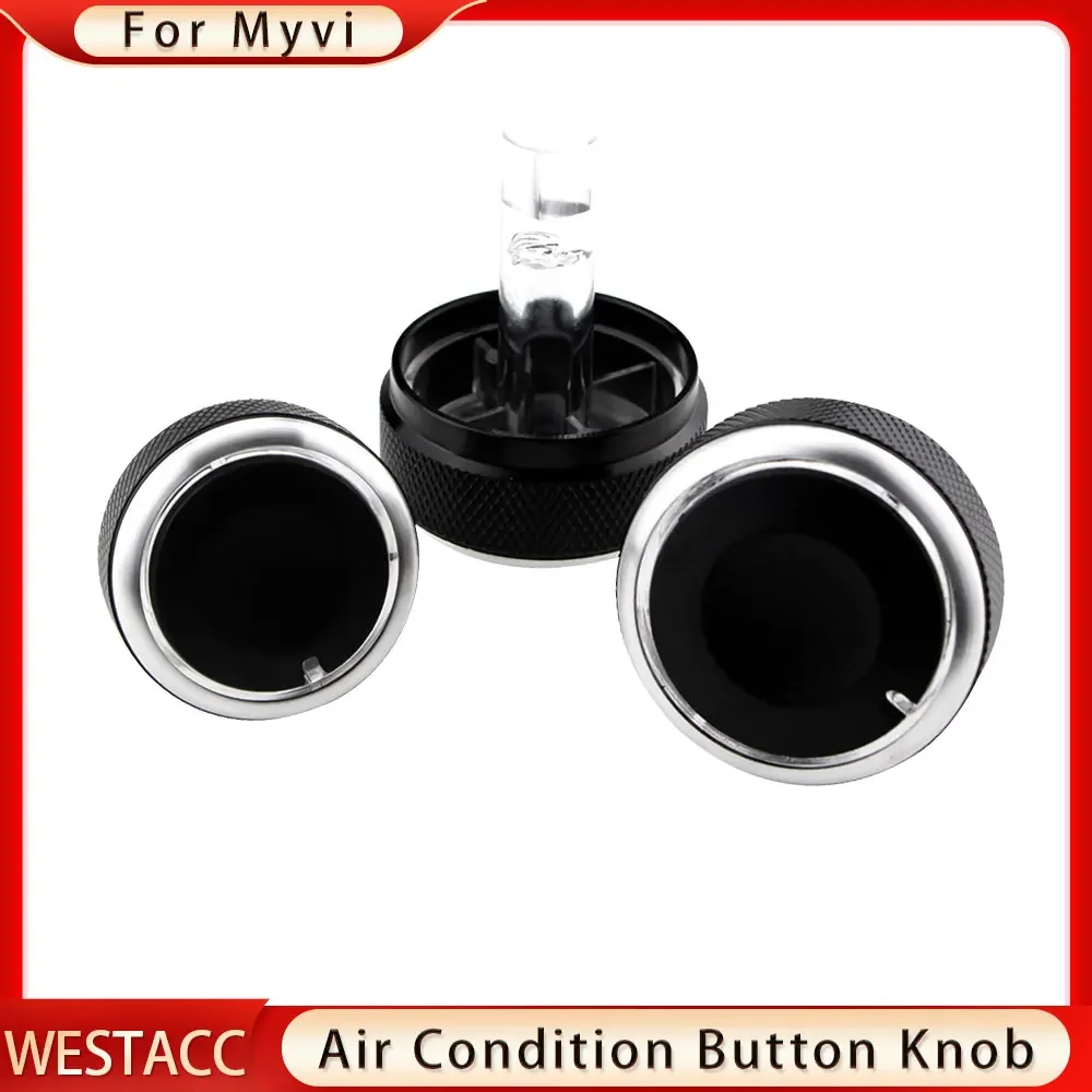 3Pcs/set Car Air Conditioning Knob AC Knob Cover for Perodua Myvi 1st for Daihatsu Sirion AC Switch Button Accessories