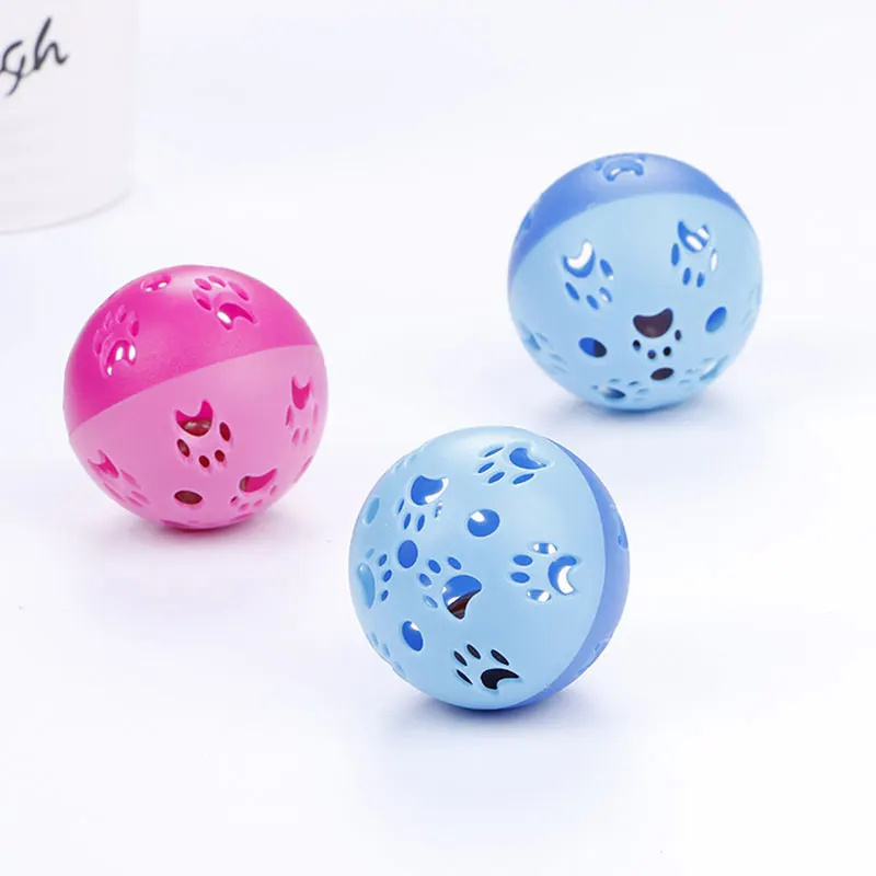 1~10PCS Funny Cat Toy Bell Ball 5cm Plastic Planet Ball Interactive Kitten Creative Color Hollow Training Bell Cat Chew Pet