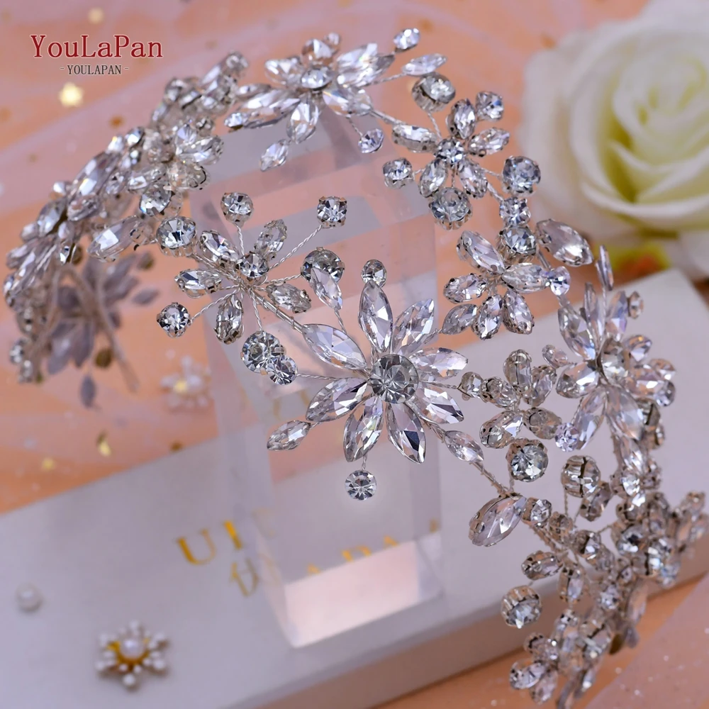 YouLaPan Handmade Rhinestone ดอกไม้เข็มขัดหรูหราเจ้าสาวชุดเอวอุปกรณ์เสริมเข็มขัดตกแต่งสําหรับชุดราตรี SH402