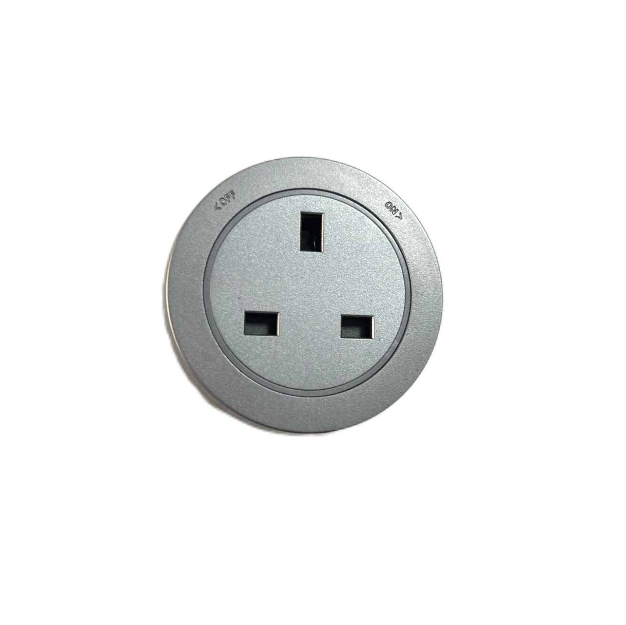 Track socket plastic British standard gray silver black universal round detachable conversion plug home kitchen living room offi