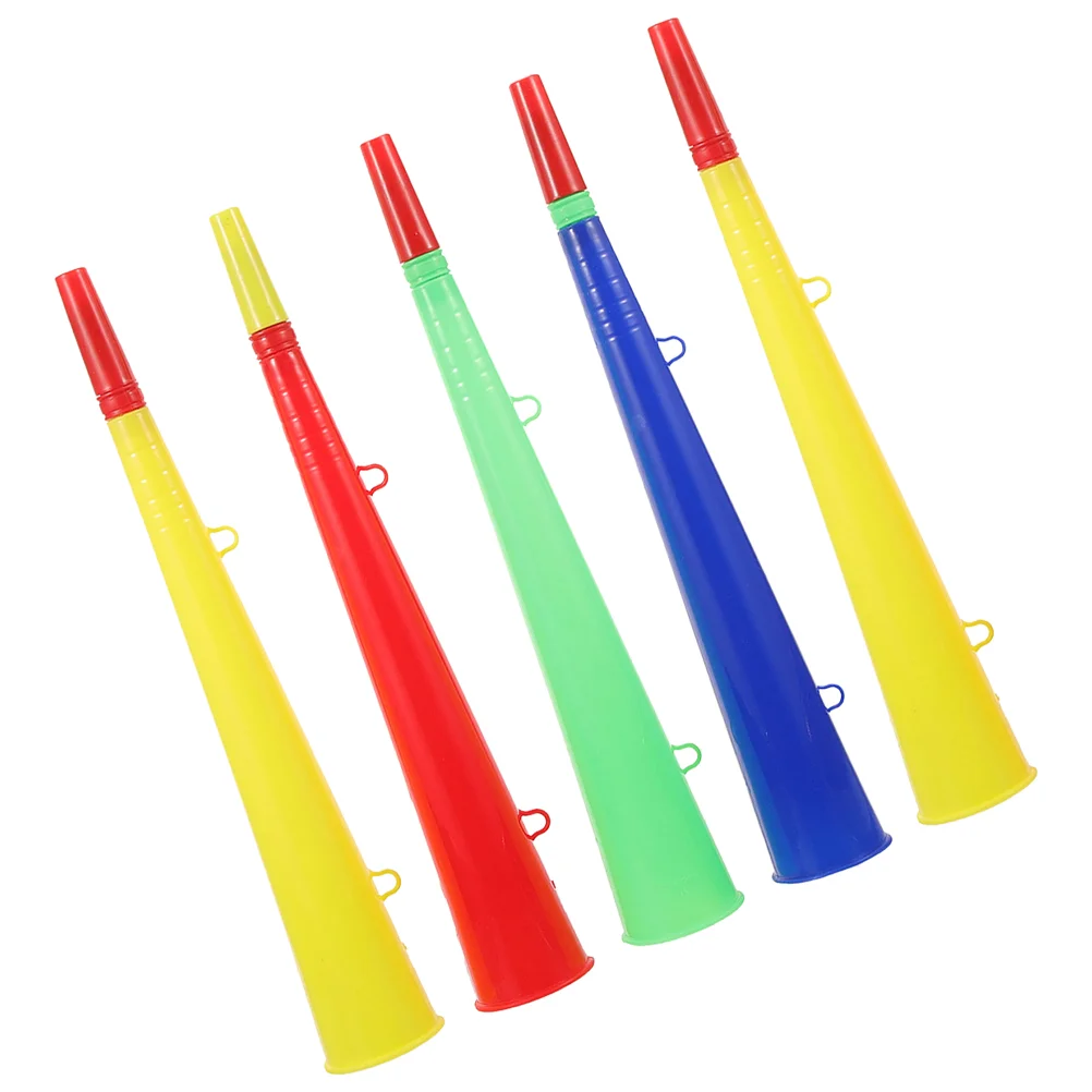 

5 Pcs Plastic Trumpet Lightweight Sports Events Cheer Bright Color Game Horn Party Toy Stadium Football Fans