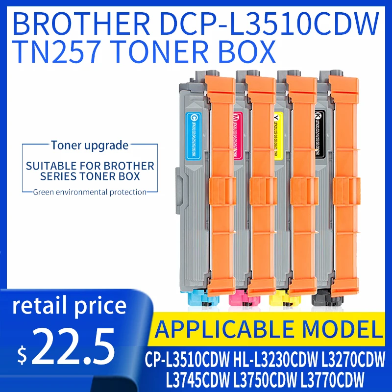 Dla wkład z tonerem dla brata TN257 DCP-L3510CDW HL-L3230CDW HL-L3270CDW MFC-L3745CDW MFC-L3750CDW MFC-L3770CDW