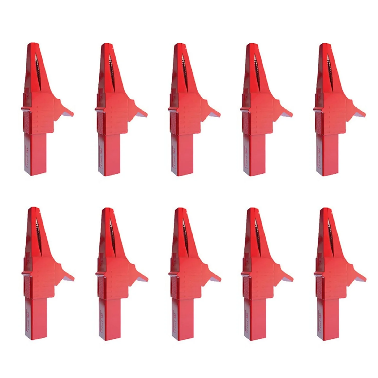 Copper Crocodile Clips 10 Pieces with 4mm Banana Socket Supporting 1500V 32A for Electrical Testing and Measurements