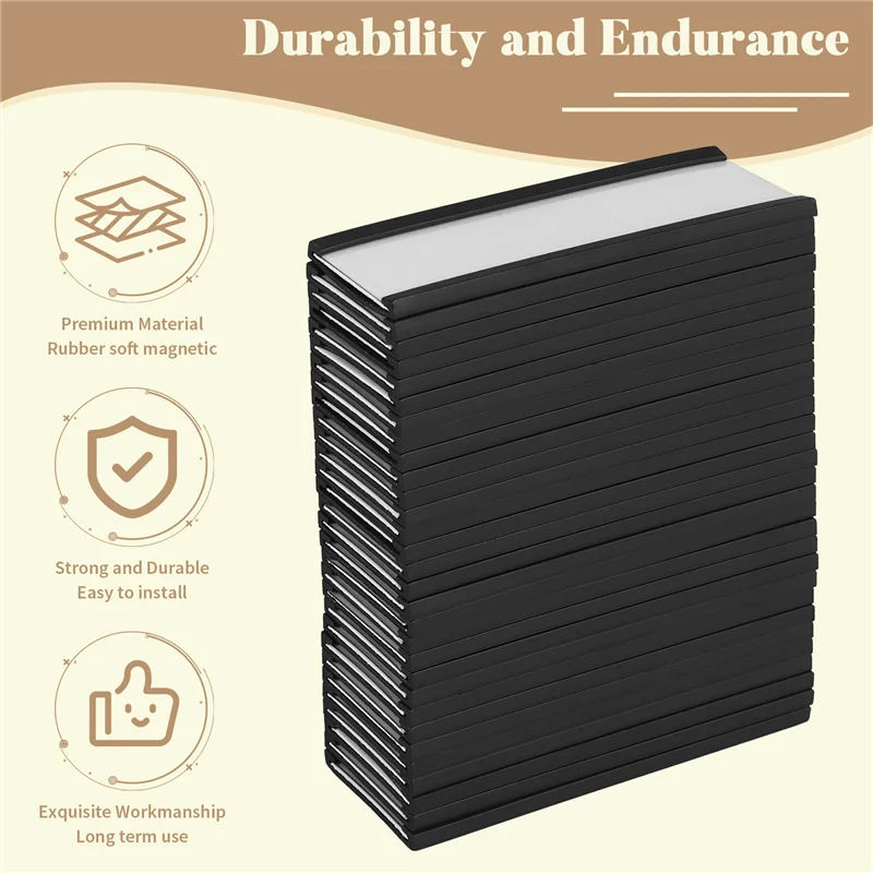 

CS-30Pcs Magnetic Label Holders,Sign And Ticket Holder,Holders For Metal Shelf Label Organization, Whiteboard