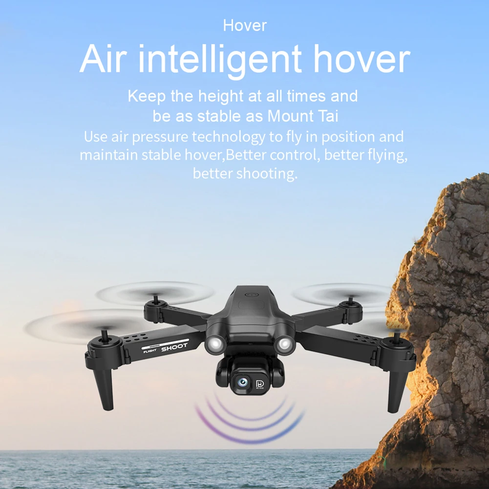 4K HD Dual Camera Lens Aerial-Drone One Key Take Off/Landing Quadcopters Gifts For Kids Adults