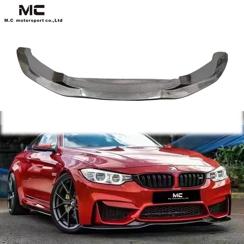 For BMW PSM style front LIP body kit spoiler for BMW F80 M3 F82 M4 carbon fiber front bumper lip 2015+