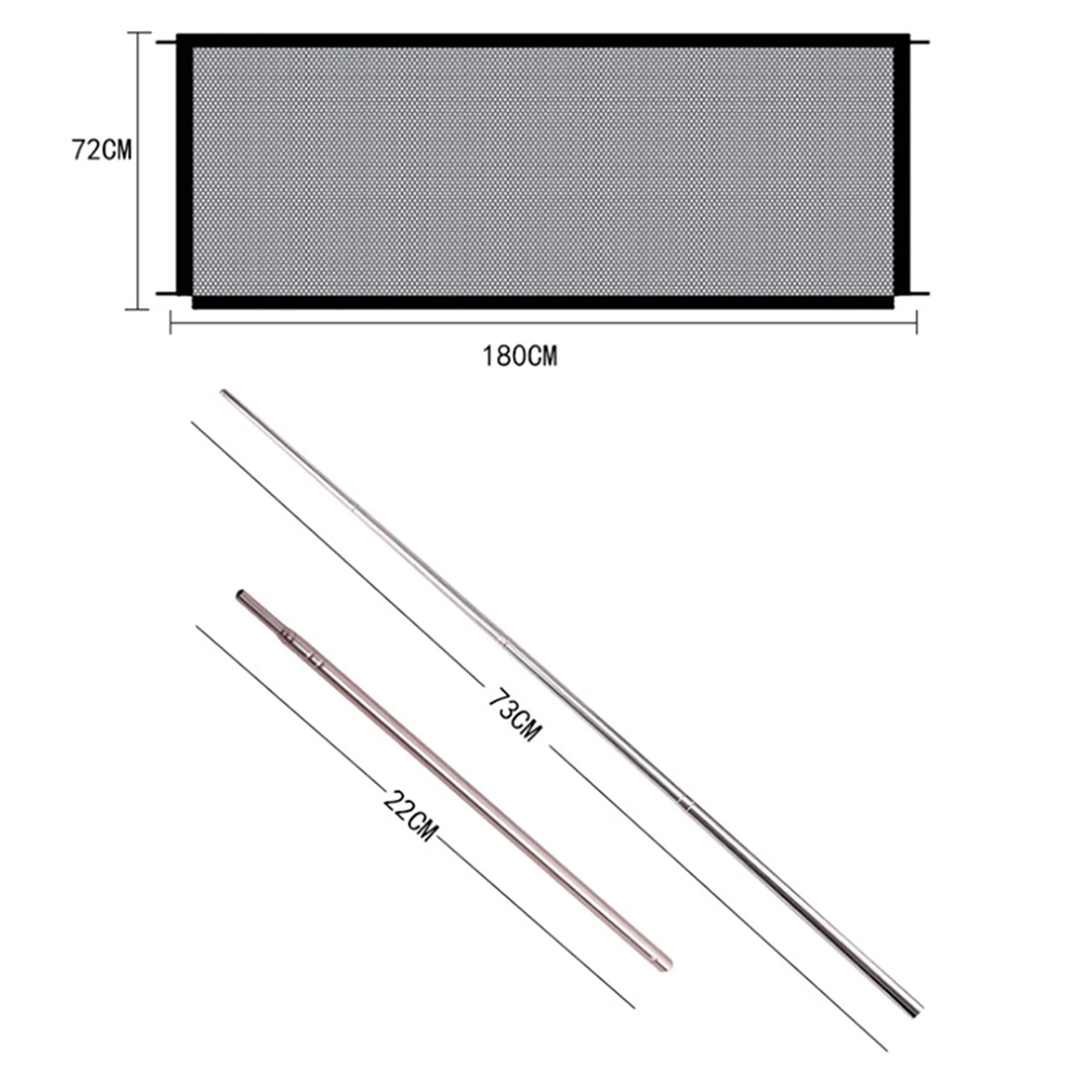 AINY-2X Magic Gate Portable Folding Mesh Baby Safety Fencing Gate Protection Indoor And Outdoor Safe Guard For Kids And Pets
