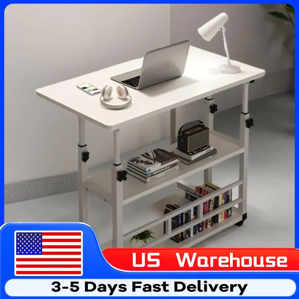 

Подставка для мобильного ноутбука, многослойная прикроватная тумбочка с регулируемой высотой, компьютерный стол для домашнего офиса, подъемный стол 60*40 см