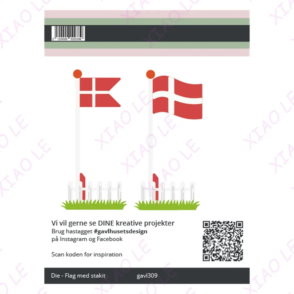 

2025 New BBQ Accessories Flags with Fencing Metal Cutting Dies Sets for DIY Craft Making Greeting Card Scrapbooking Decoration