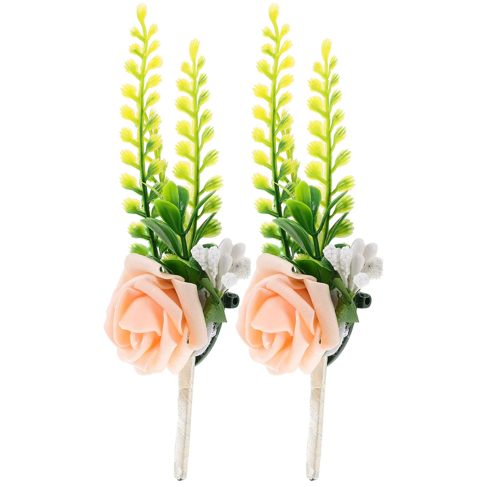 

2 шт. свадебные цветочные корсажи, искусственные цветочные бутоньерки для жениха и невесты, аксессуары для свадебной одежды, для банкетов