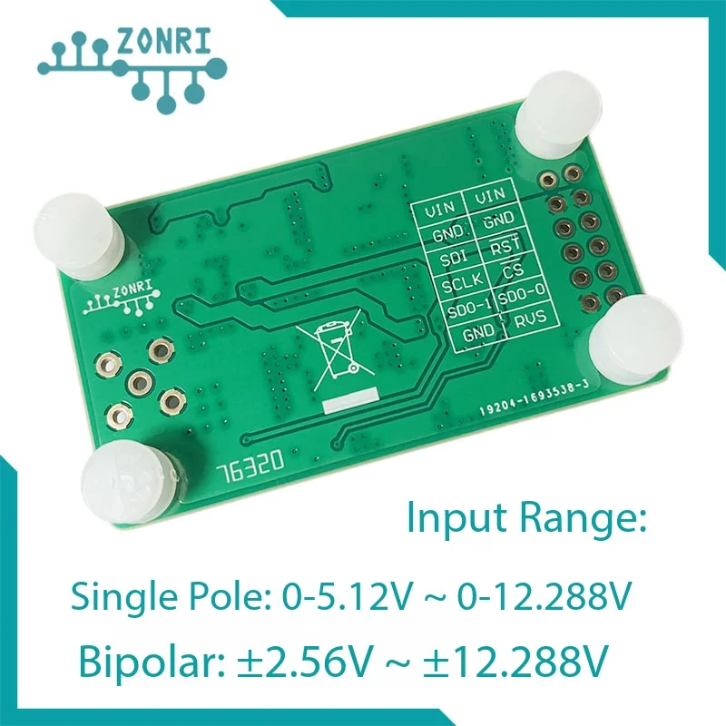 ADS8681 High Speed 16-Bit SAR ADC Data Acquisition Module, 1MSPS, ±12.288V Input, SPI, 5V Supply