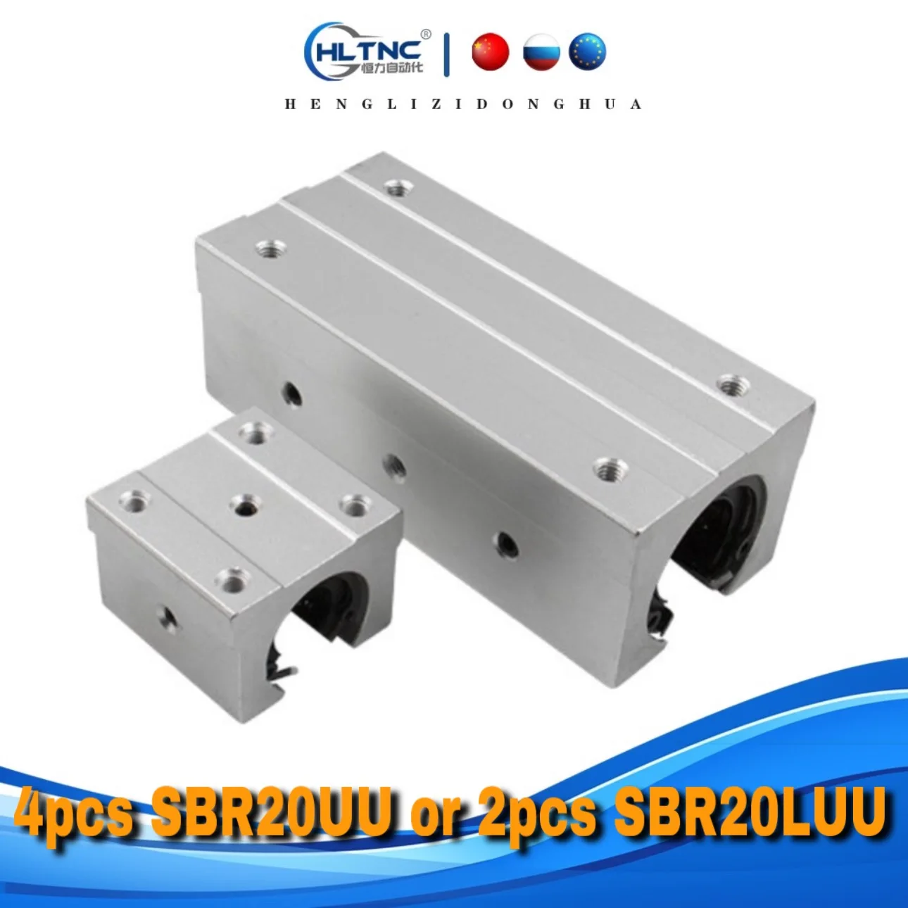 

4 шт. SBR20UU или 2 шт. SBR20LUU линейный Шарикоподшипниковый блок открытого типа CNC маршрутизатор SBR линейная направляющая