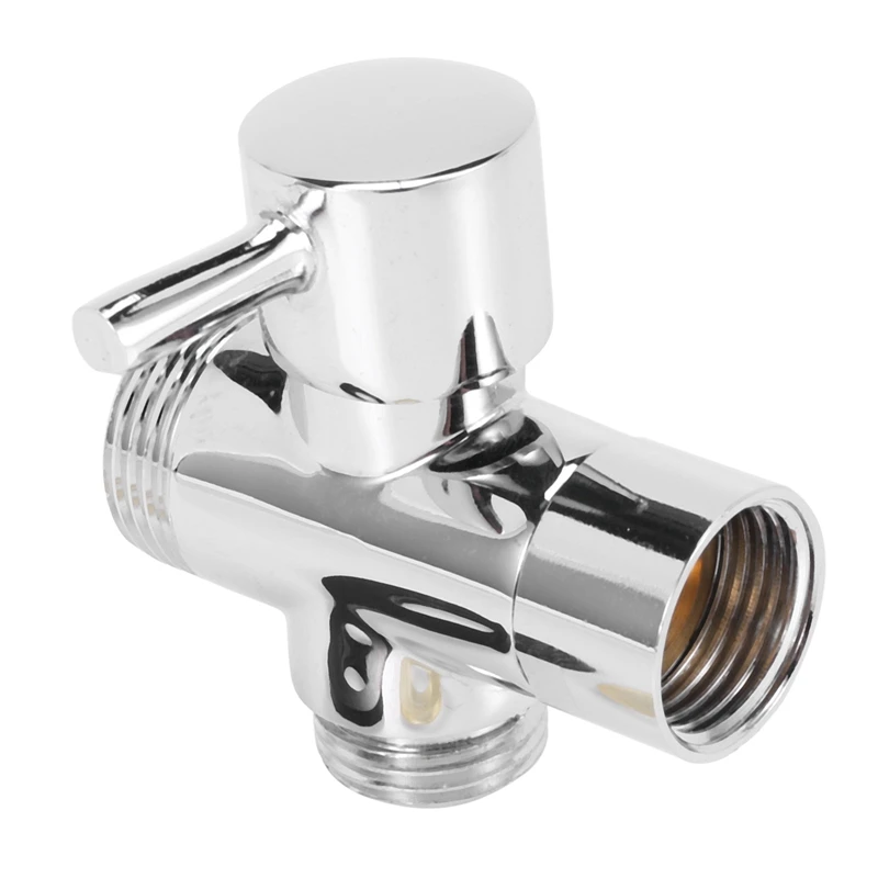 2X SOLID Diverter 3-Way Diverter Valve All 1/2 Inch IPS Shower System Spare Part, Copper Chrome Plating