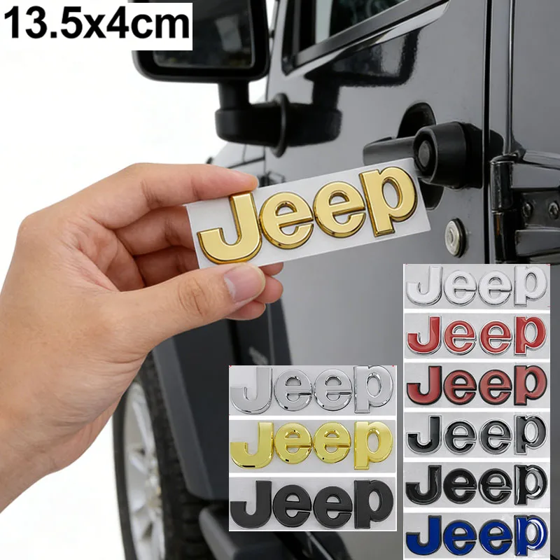 

Metal for Jeep Grand Cherokee Wrangler Renegade Patriot Compass Liberty Commander Car Front Trunk Side Emblem Stickers