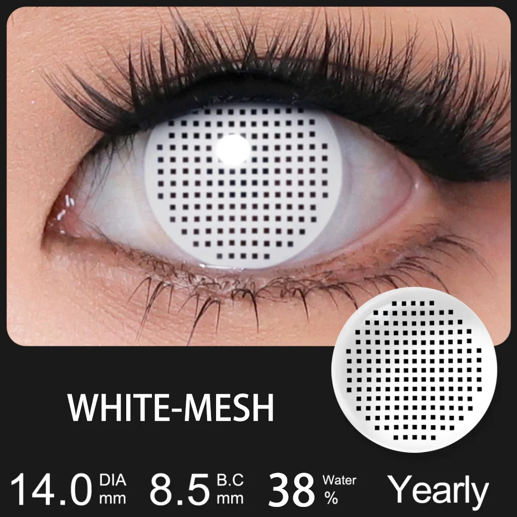 FUNSACHY Cosplay Zwart Wit Contactlenzen voor Ogen 1 Paar Gekleurde Anime Lens Oogmake-up Leerling Halloween Vrouwen mannen Accessoires