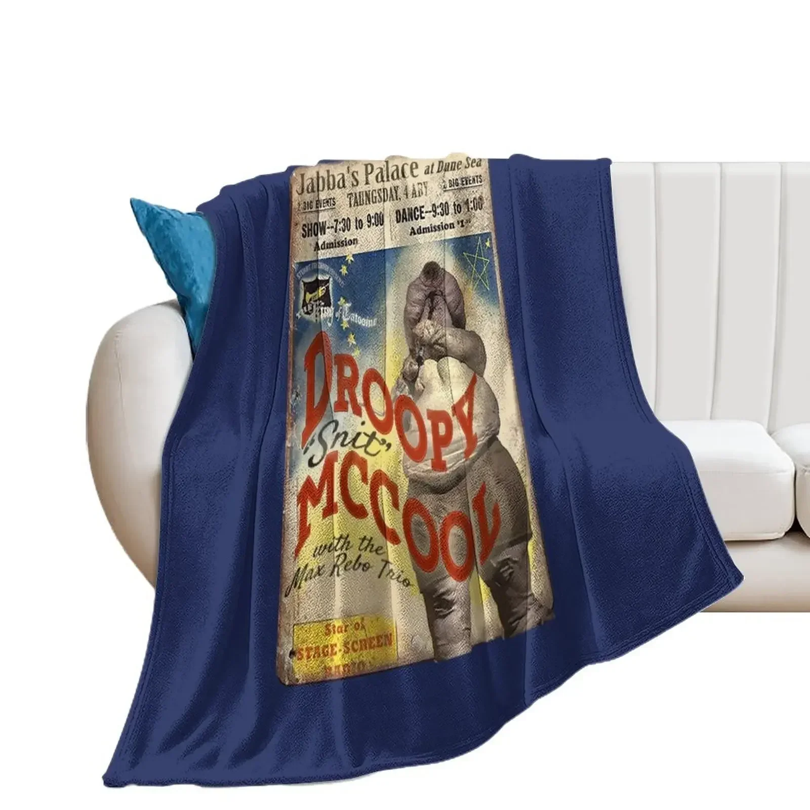 Vintage Style Fan Art Droopy McCool Concert Poster Throw Blanket Decorative Beds Softest Tourist Blankets