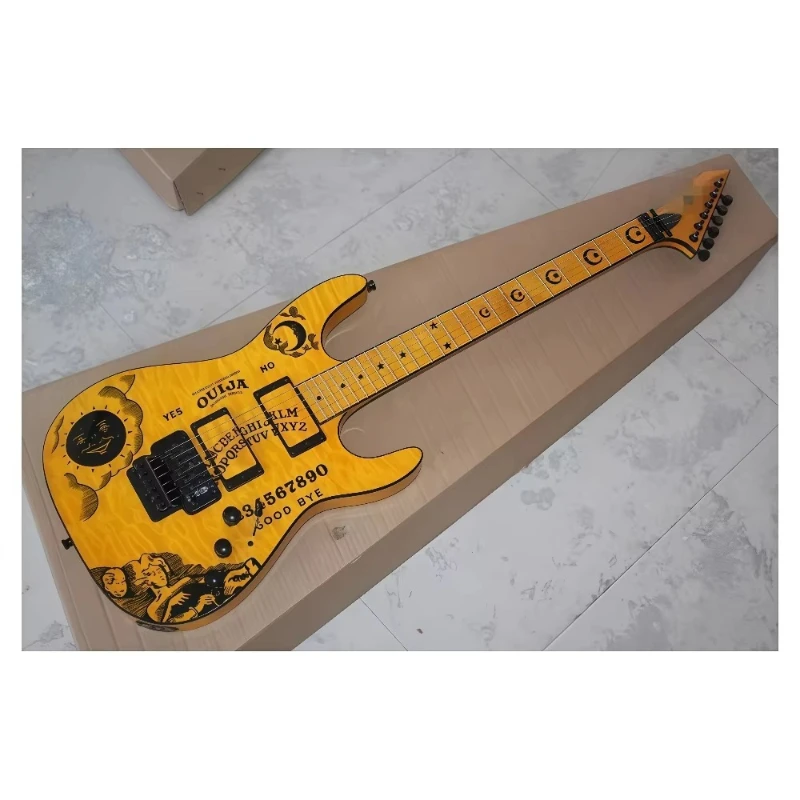 Electric Guitar, Basswood Body, Glossy Finish, 2 Picks, Active Pickup, Maple Back/Side, Ebony Fingerboard