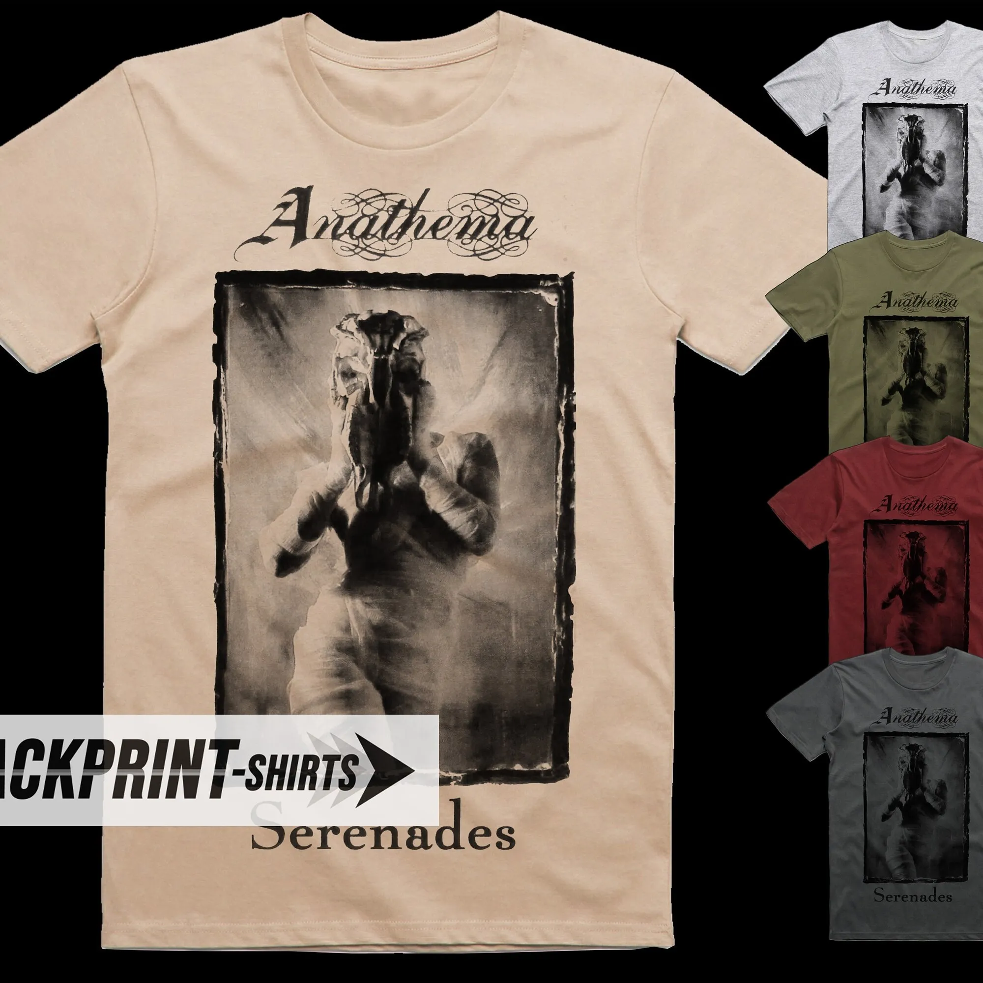 Anathema Serenades Poster T Shirt cotton Men's all sizes S 5XL 18 colors band album cover long or short sleeves