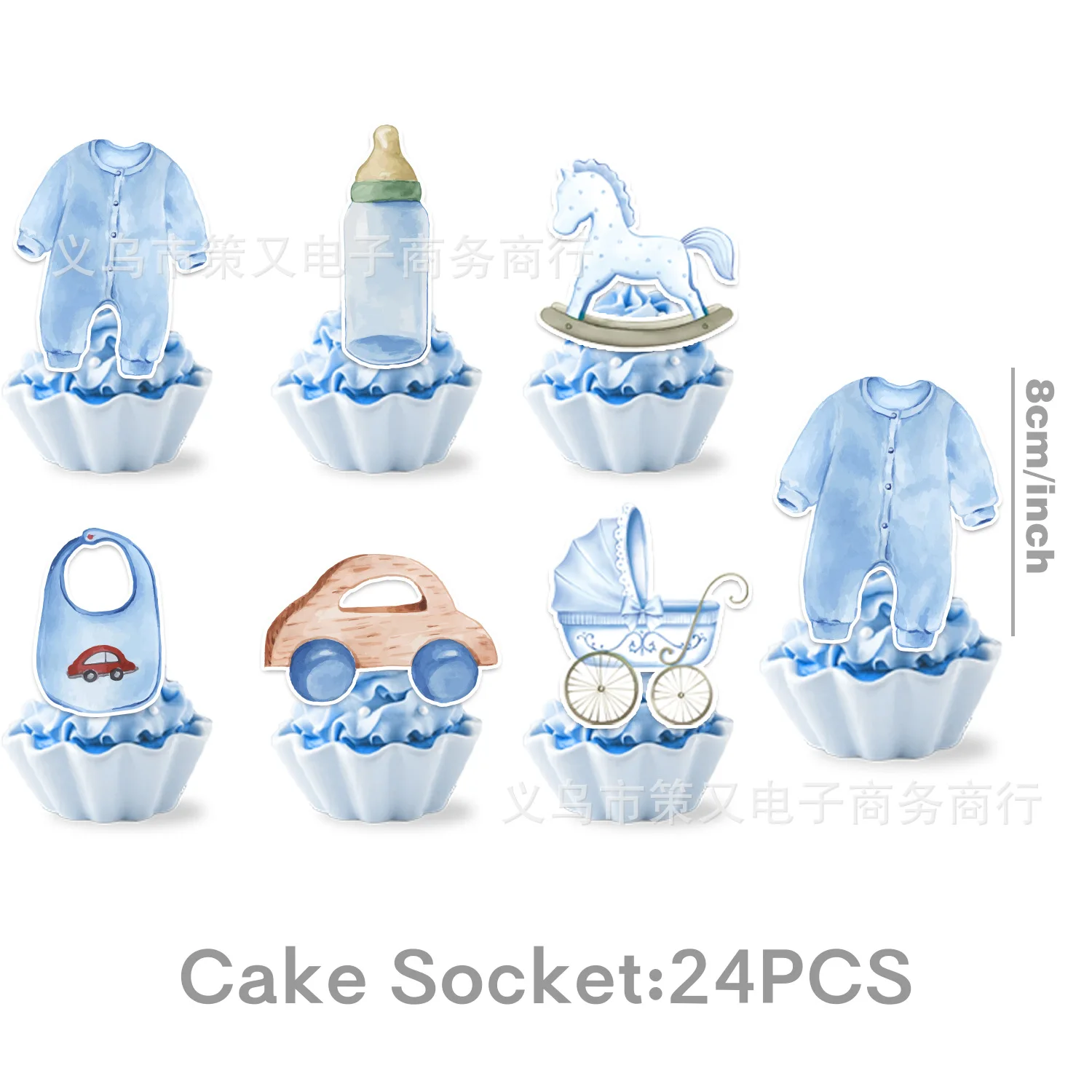 Blaue Babyparty-Luftschlangen zum Aufhängen, Wirbel, Girlanden, Dekorationen, Baby-Jungen-Banner, Baby-Gender-Reveal, Party-Dekorationszubehör – Detail 4