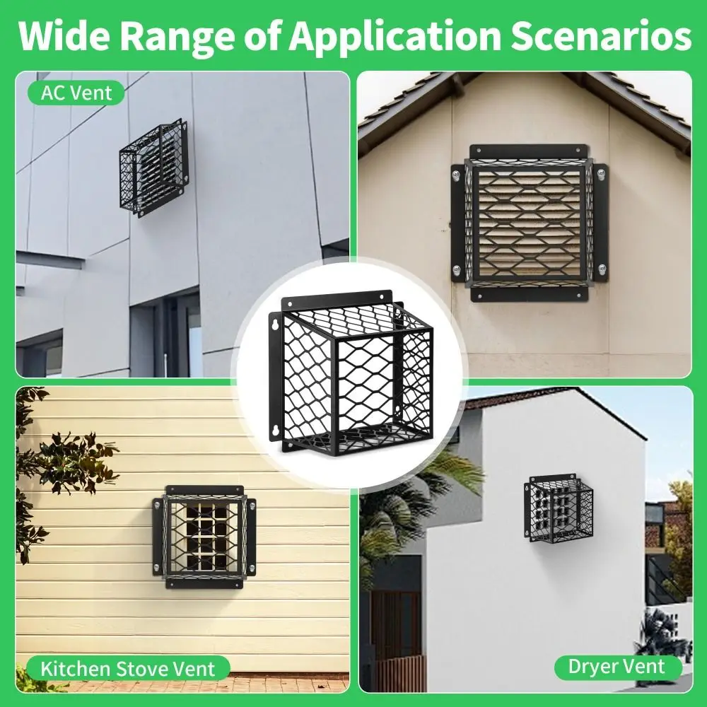 Weatherproof Outdoor Vent Cover Stainless Steel Rustproof Protective Cap Wear-Resistant Universal Fit Vent Guard