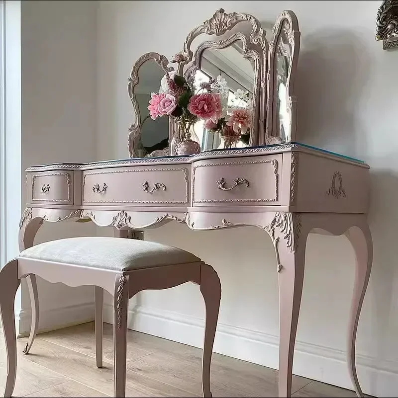 Miroir de rangement de table en verre pour filles, commode pour bébé, salon, proximité des meubles, spanTable mobile pour femmes