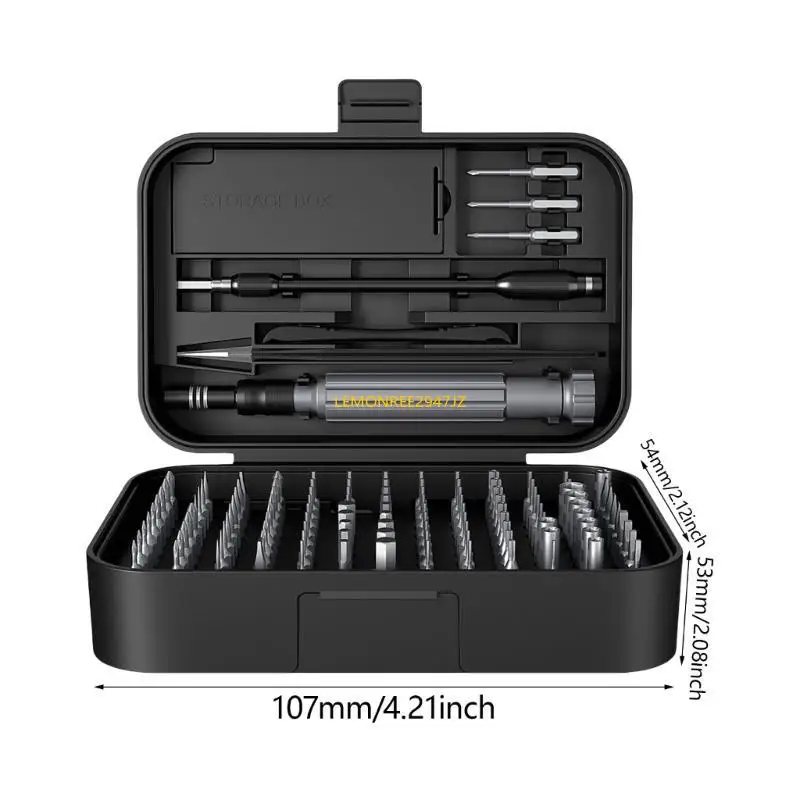

63HA Mini Screwdriver 150Pieces with Bits for Phone Laptop Camera Watch Glasses Repair Tool with Storage Box