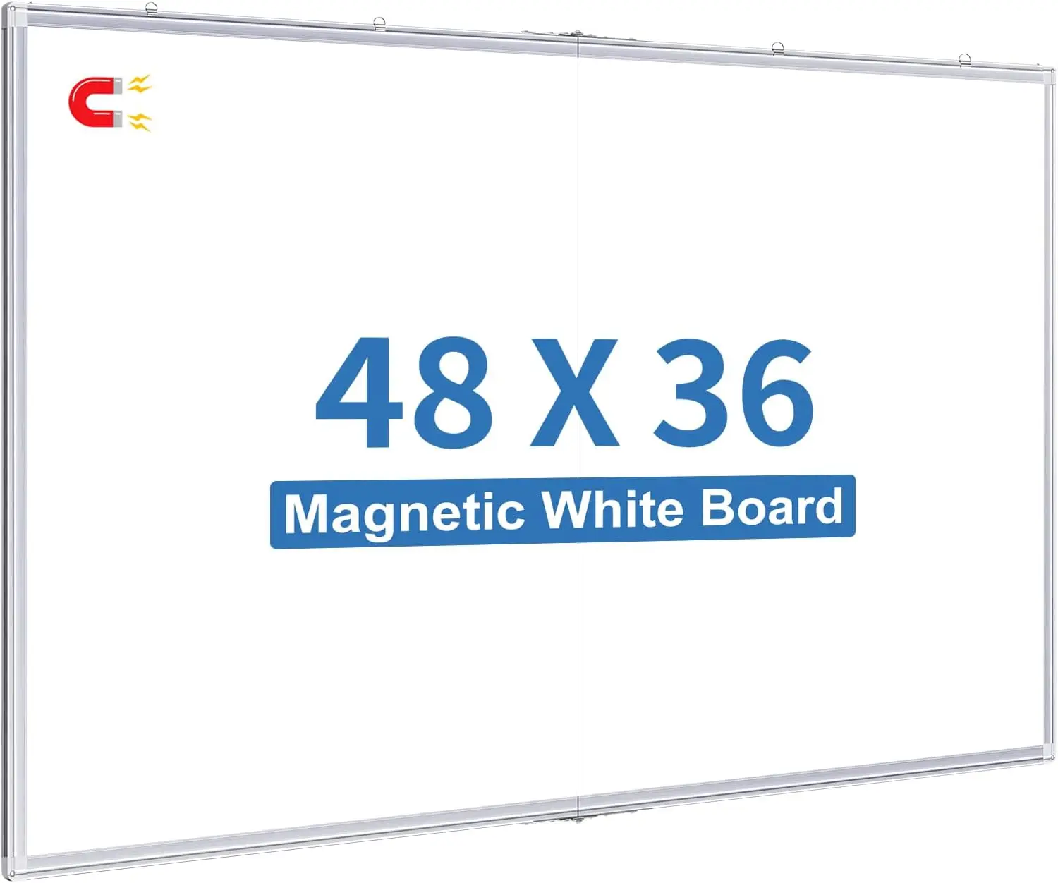 

48x36 inch Magnetic Whiteboard for Wall, Foldable Aluminum Frame Dry Erase Board for Home Classroom Office
