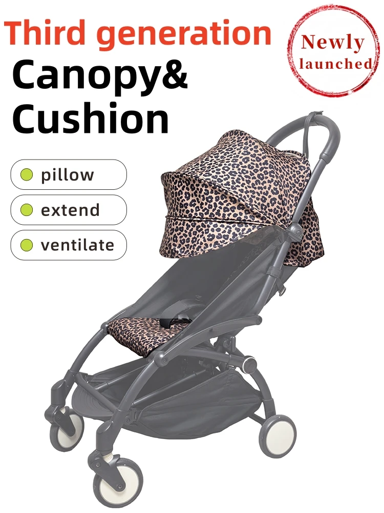 fit-for-yoyo3-6-mode-canopy-cushion-pillow-waterproof-thickened-sunshade-extended-soft-mattress-stroller-accessories