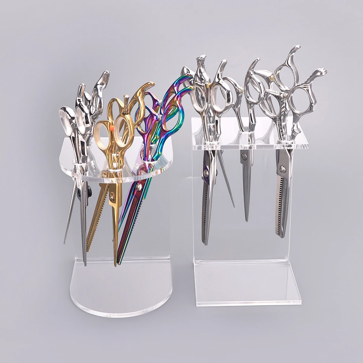 

Scissors Holder Acrylic Shears Display Stand Racks Storage Makeup Brush Organizer Barber Hairdressing Supplie Tools
