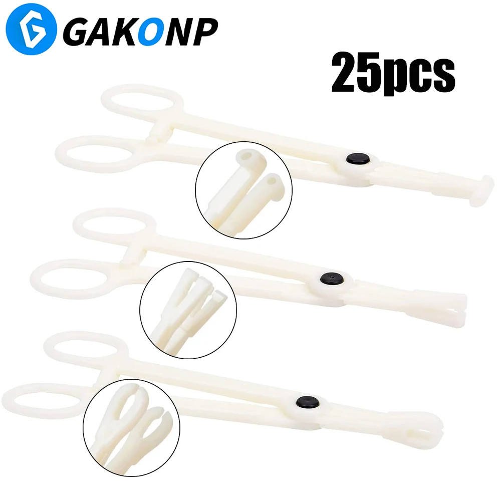 25PCS Disposable Piercing Clamps Body Piercing Forcep Tools 3 Types Forceps Plier Clamp for Ear Lip Navel Nose Piercing Tool