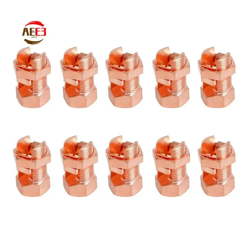 AEE3-10Pcs Split Bolt Connector, Grounding Split Bolt Connector Split Bolt Connector For Complete Earth On Bare Wires