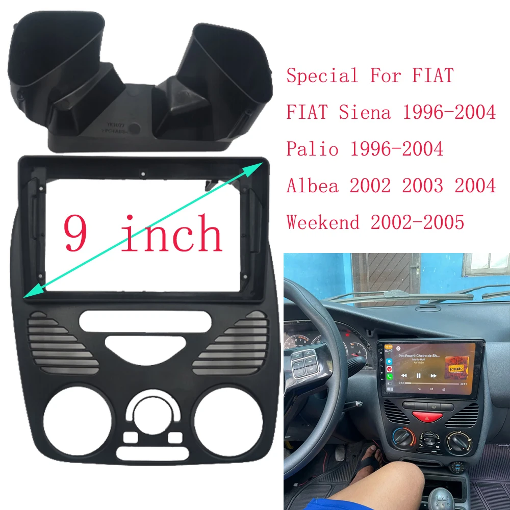 

For FIAT Siena/Palio 1996-2004/Albea/(9INCH)Car Radio Fascias Android GPS MP5 Stereo Player 2 Din Head Unit Panel Dash Frame Ins
