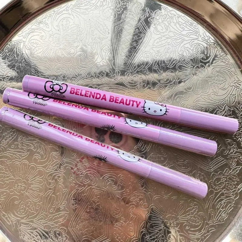 Sanrioed Hello Kittys mascara eyeliner ins girly heart waterproof long-lasting non-fading quick-drying liquid eyeliner gifts