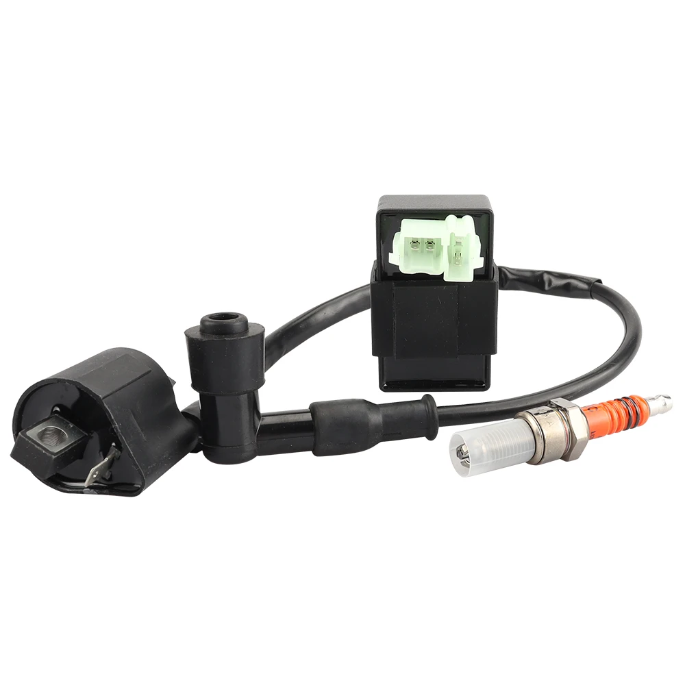 12V Ignition Coil + AC CDI Box + Spark Plug For 50cc 70cc 110cc 125cc 150cc 200cc 250cc ATV Scooter Quad Dirt Bike Motorcycle