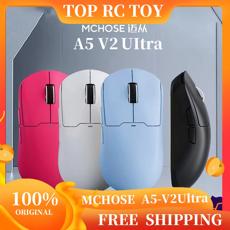 

MCHOSE A5 V2 UItra Wireless Gaming Mouse Paw3395 8K Lightweight Bluetooth Tri-Mode Custom Low Latency Mouse Esports Accessories
