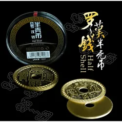 LUOHANQIAN CHINESE COIN HALF SHELL COIN Chinese Palace Coin Magic Illusion Accessories Magic Tricks Gimmick Props Magician Fun