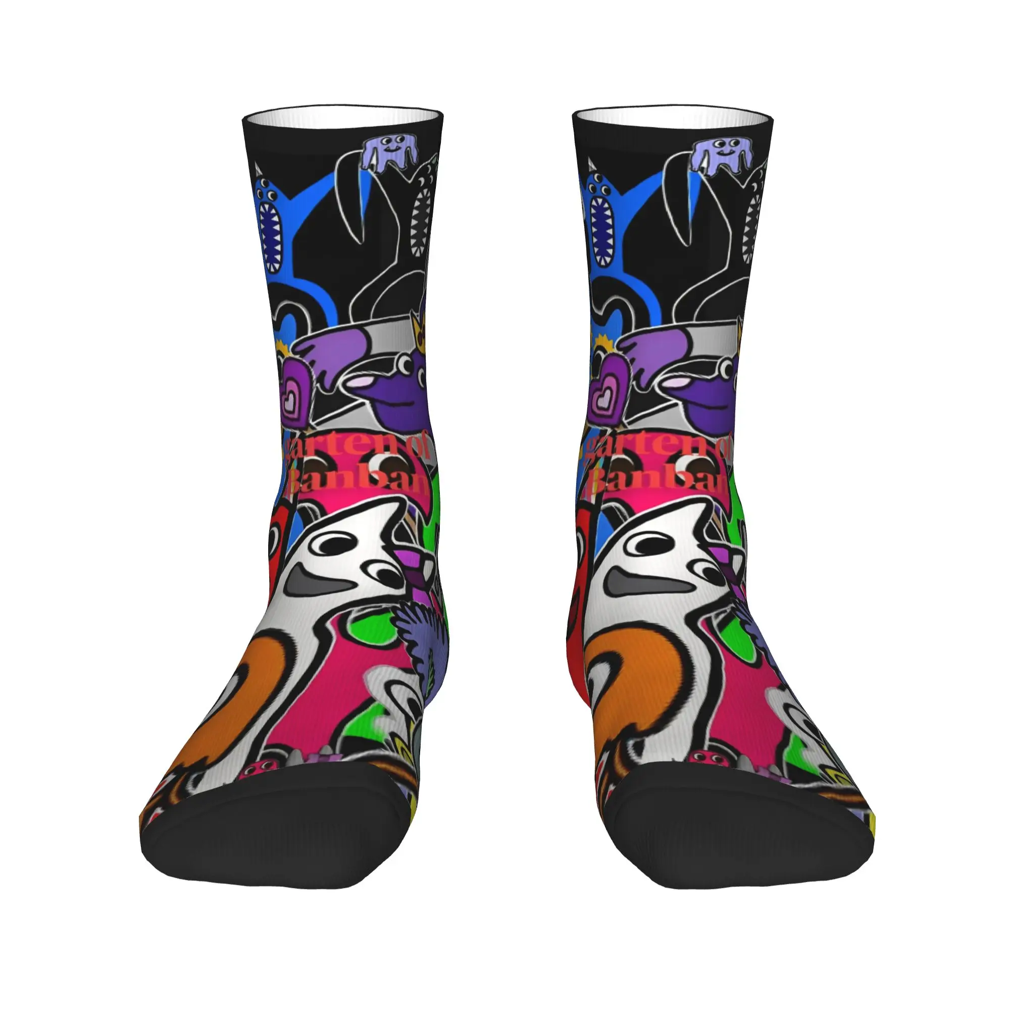 Garten of Banban لعبة الرعب الجوارب الخريف جوارب القوطية الرجال الجوارب المريحة المطبوعة الدراجات عدم الانزلاق الجوارب