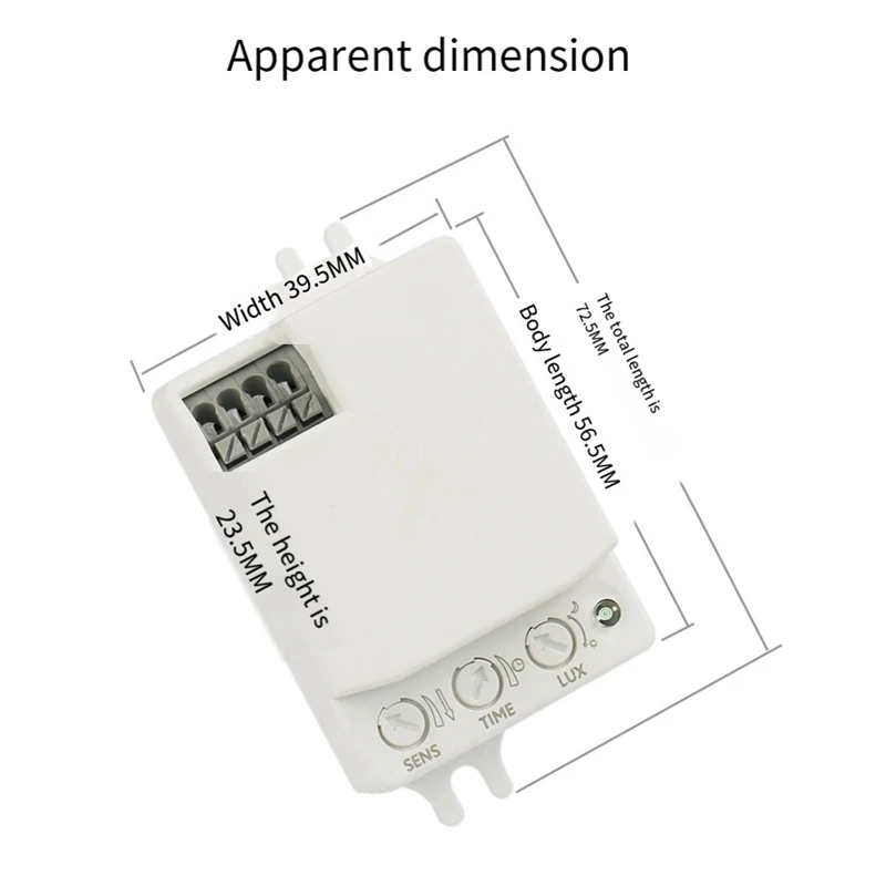 

ABYL 5.8GHz Mini Microwave Radar Motion Sensor Switch AC85-265V Intelligent Human Body Sensor Switch Motion Light Switch