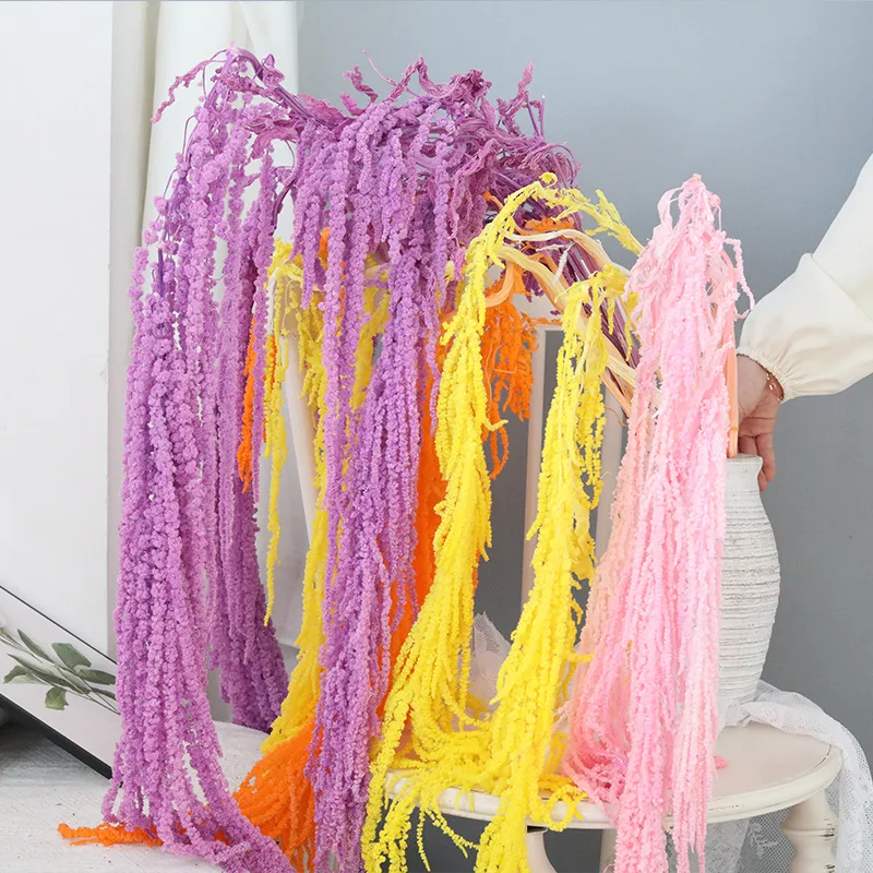 Dried Immortal Hanging Rice Long Spike Soft Wholesale Vines Wedding Upholstery Home Living Room Garden Easter Decoration