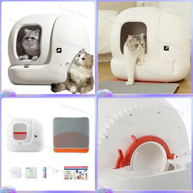 Wholesale Fully Enclosed Automatic Cat Litter Box Self Cleaning Smart Large Capacity Low Odor Quiet Operation for Multiple